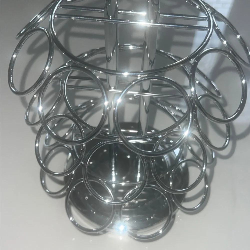 Silver Revolving Keurig K Cup Pod Carousel - holds 27 cups